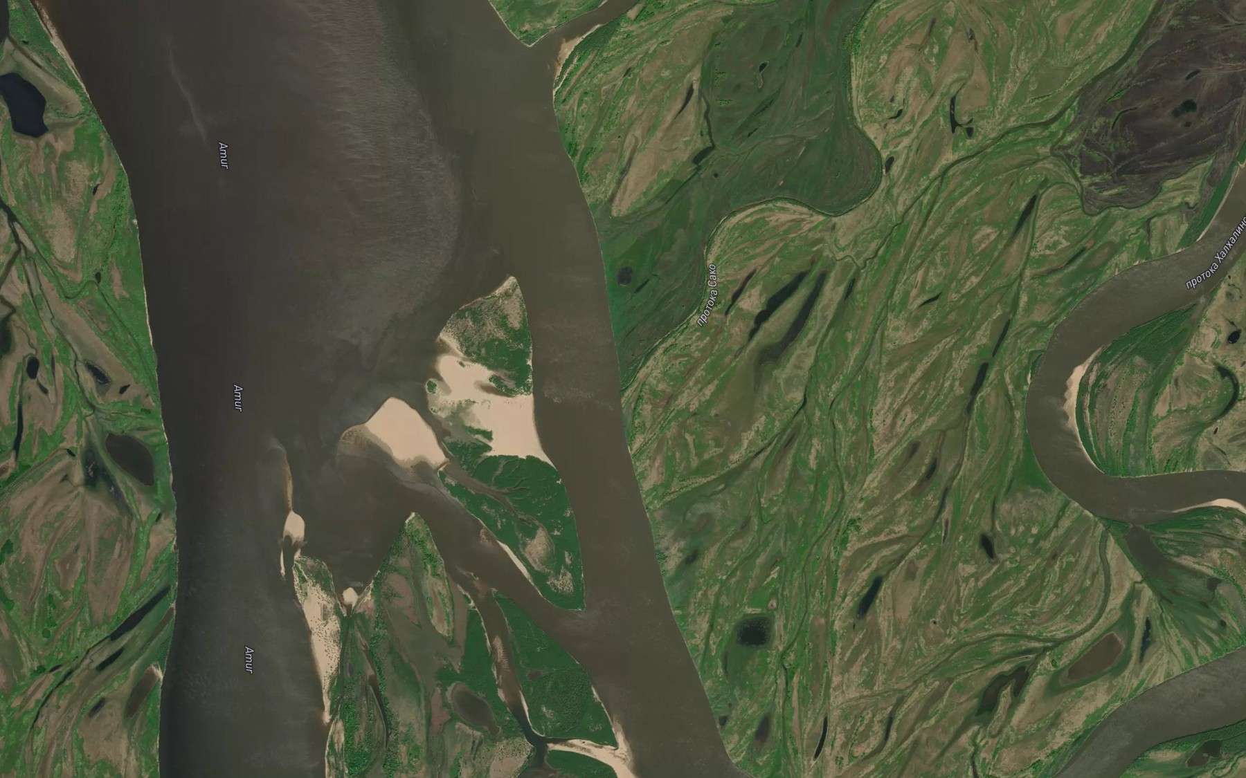Satellite map of the Protoka Sako