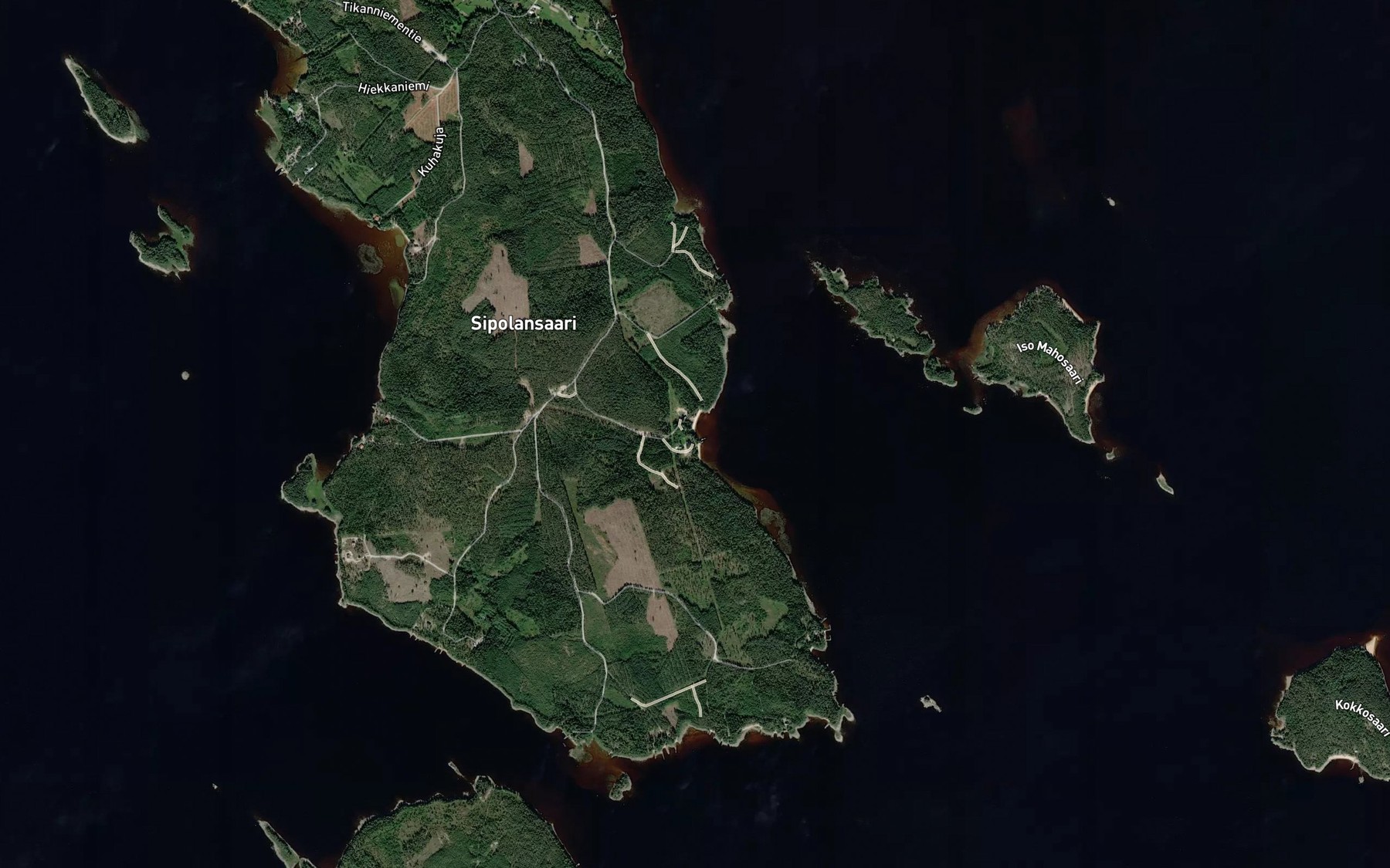 Satellite map of the Hiekkapuro