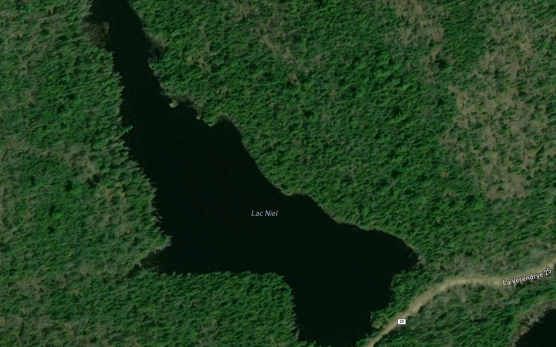 Satellite map of the Lac Niel