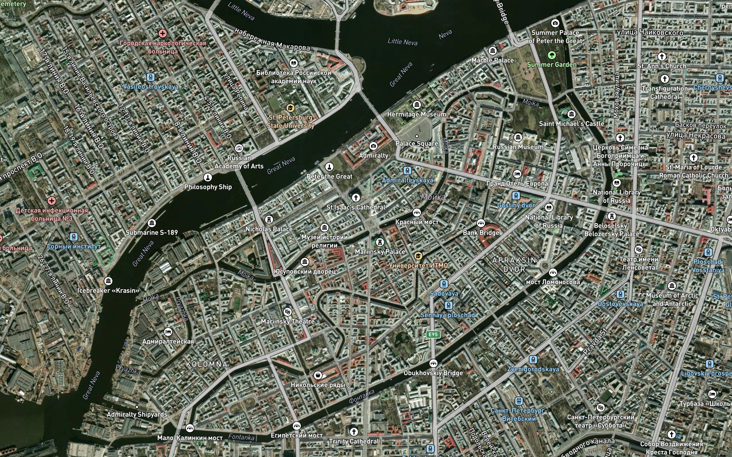 Moika river embankment