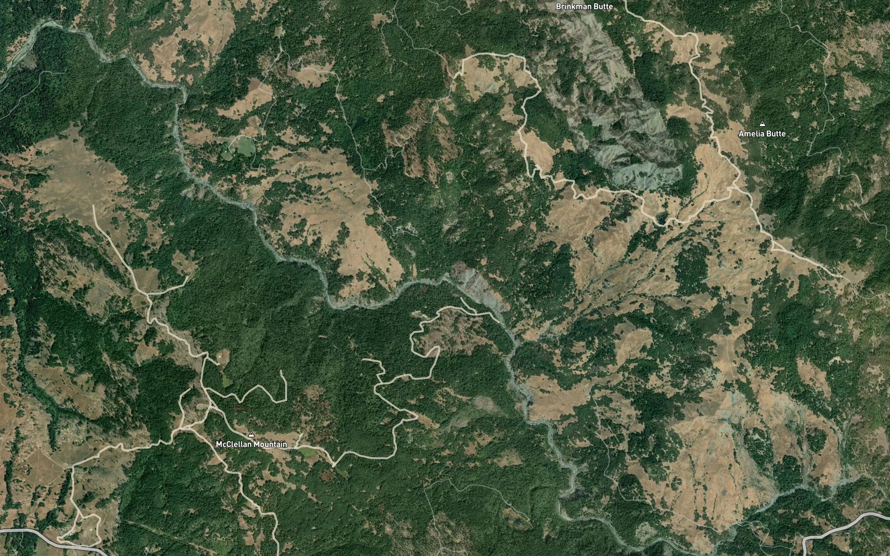 Satellite map of the Hogback Creek