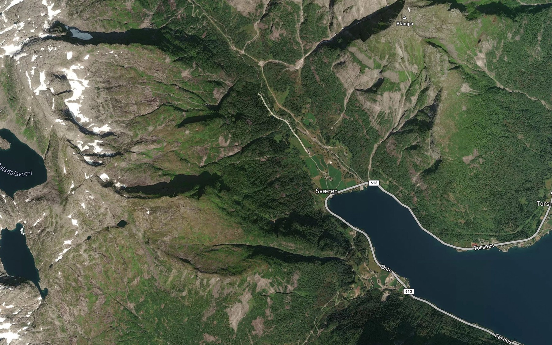 Satellite map of the Kalvagrovi
