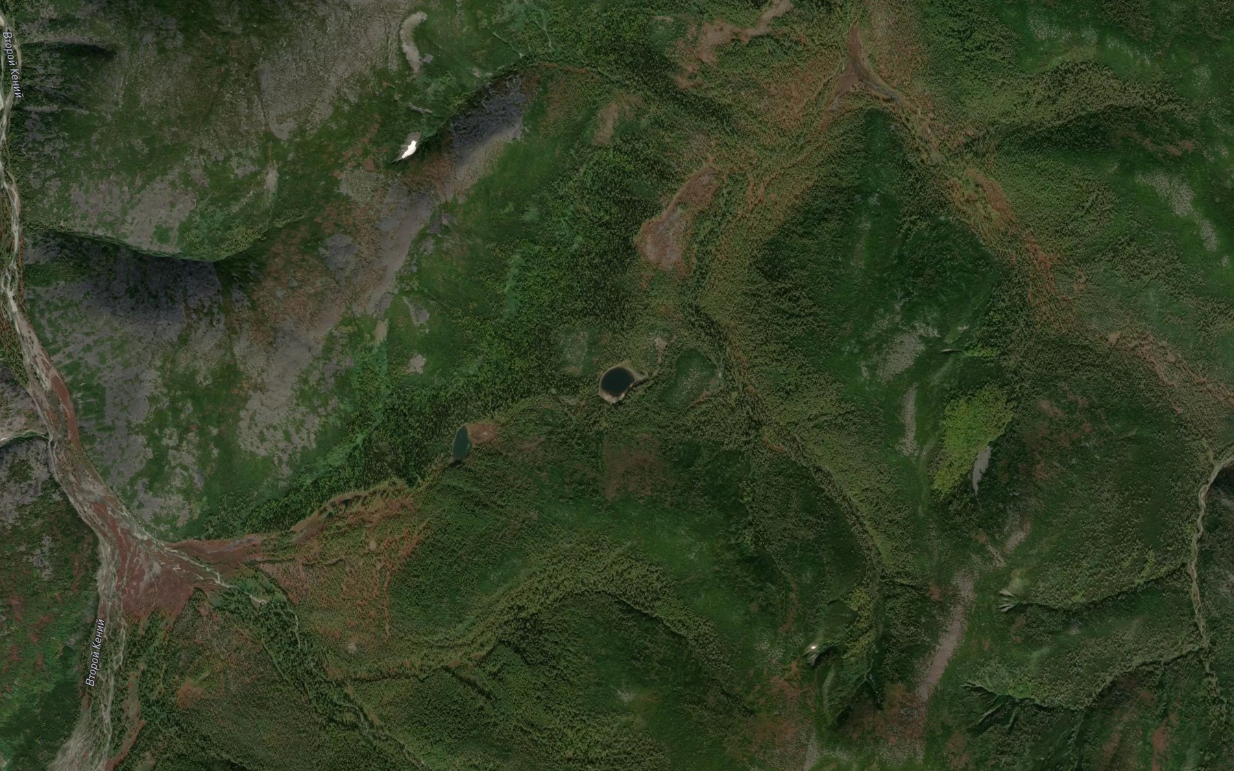 Satellite map of the Ozero Khrebtovoye