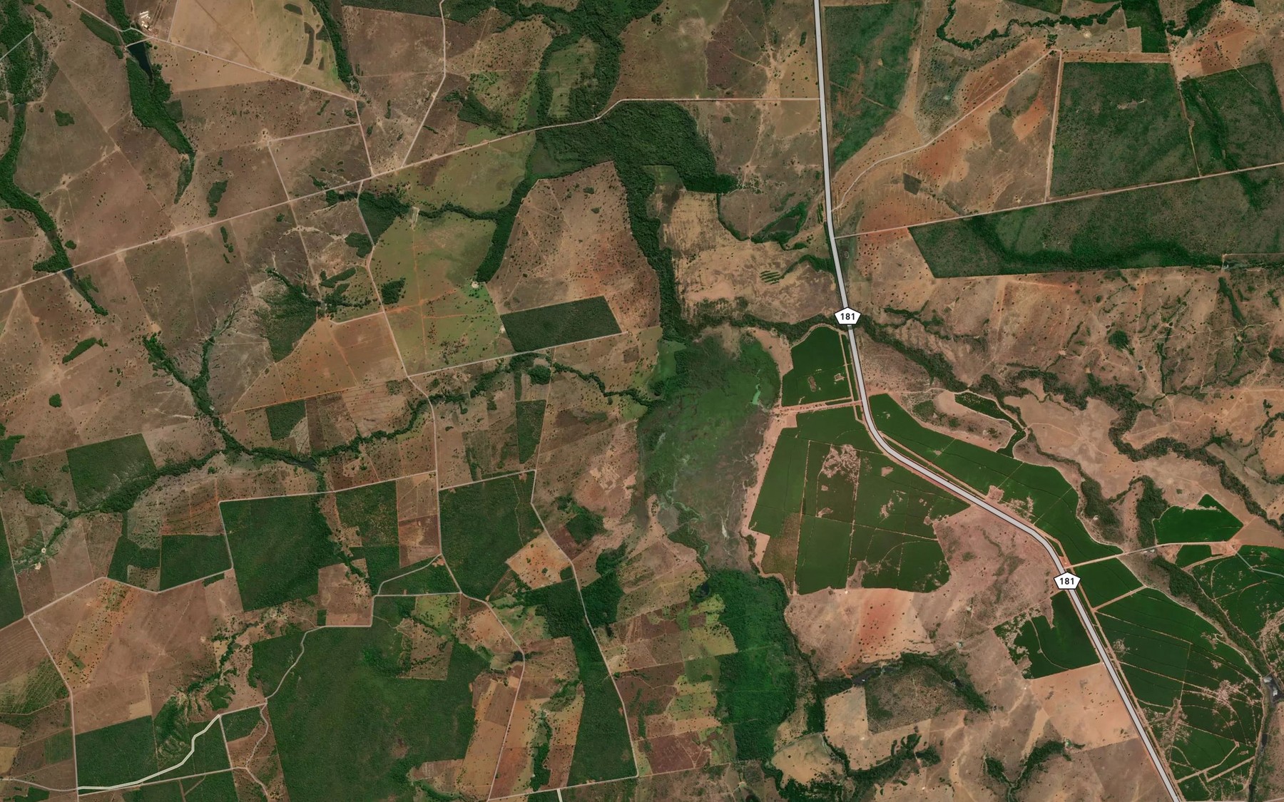 Satellite map of the Corrego Barreiro