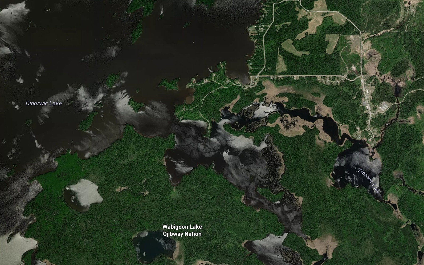 Satellite map of the Kagiwiosa Bay