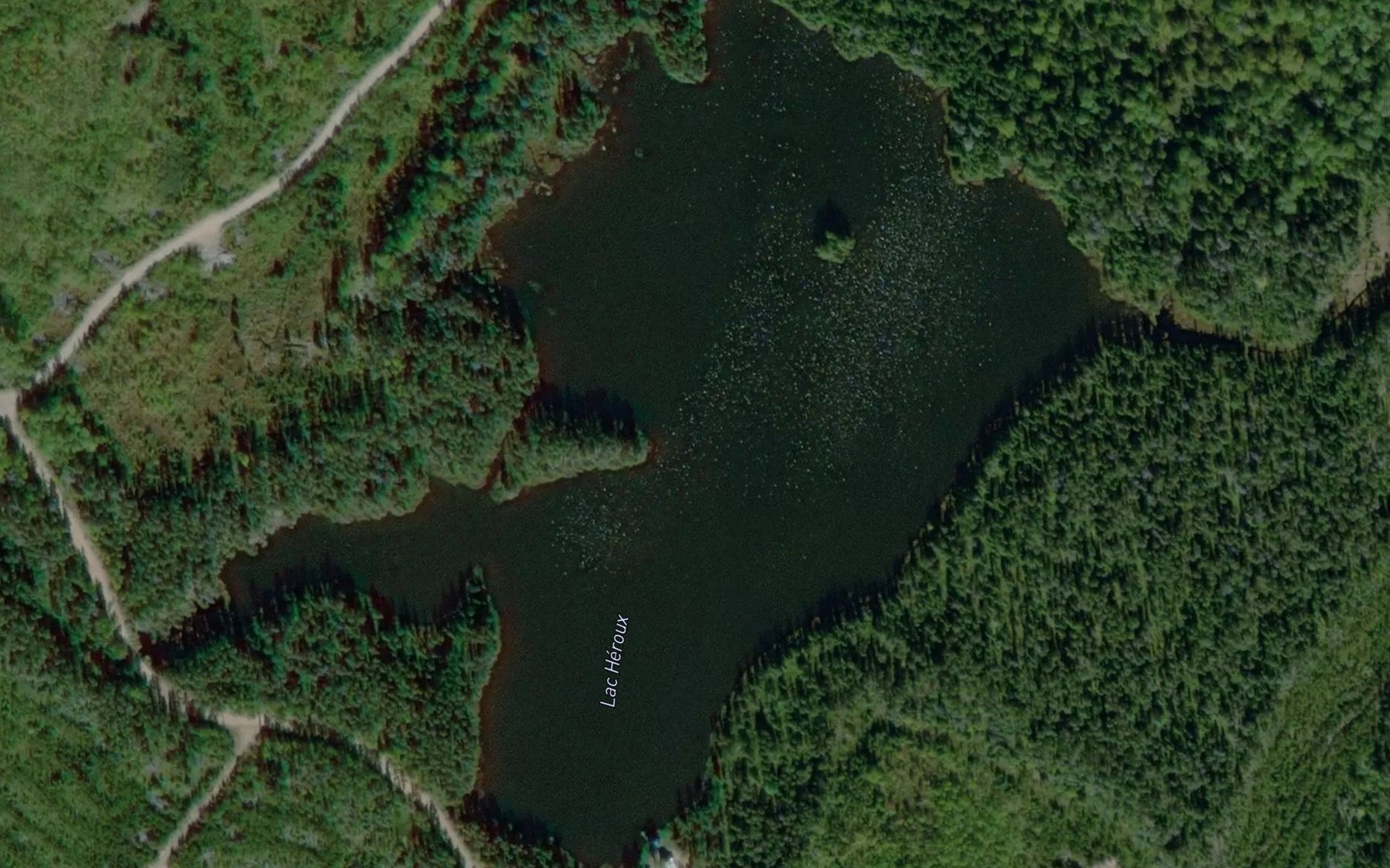 Satellite map of the Lac Heroux