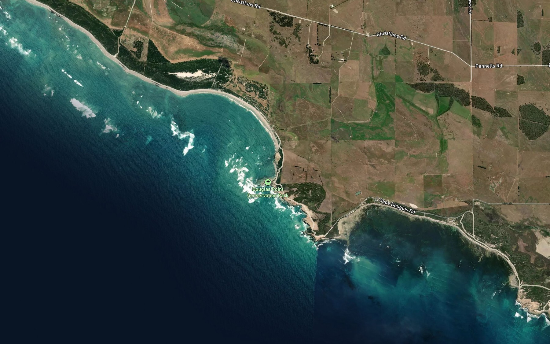 Satellite map of the Heins Bay