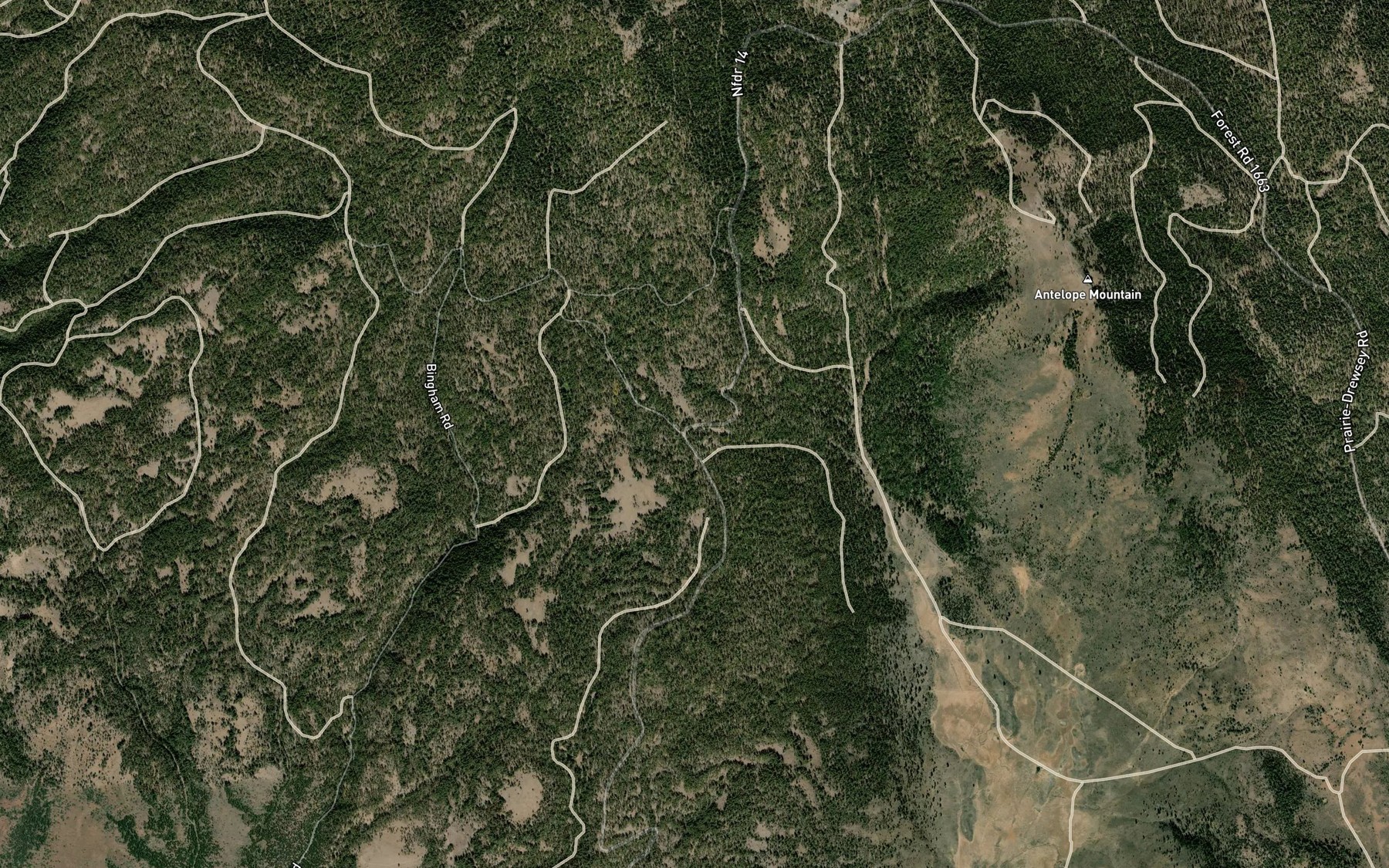 Satellite map of the Two Dot Spring