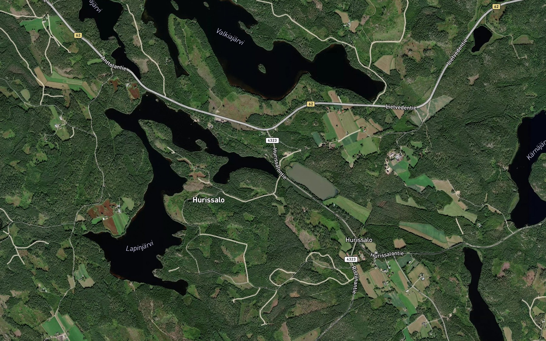 Satellite map of the Soukanlahti