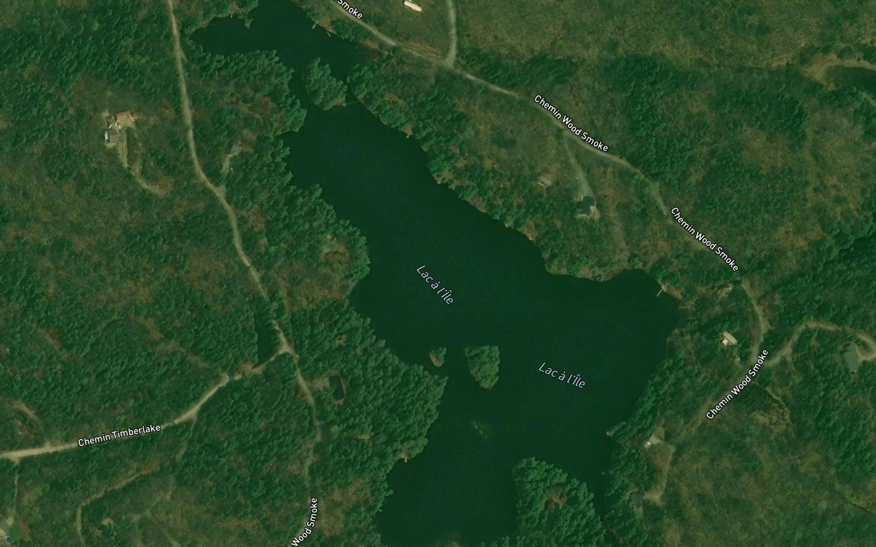 Satellite map of the Lac a l'Ile