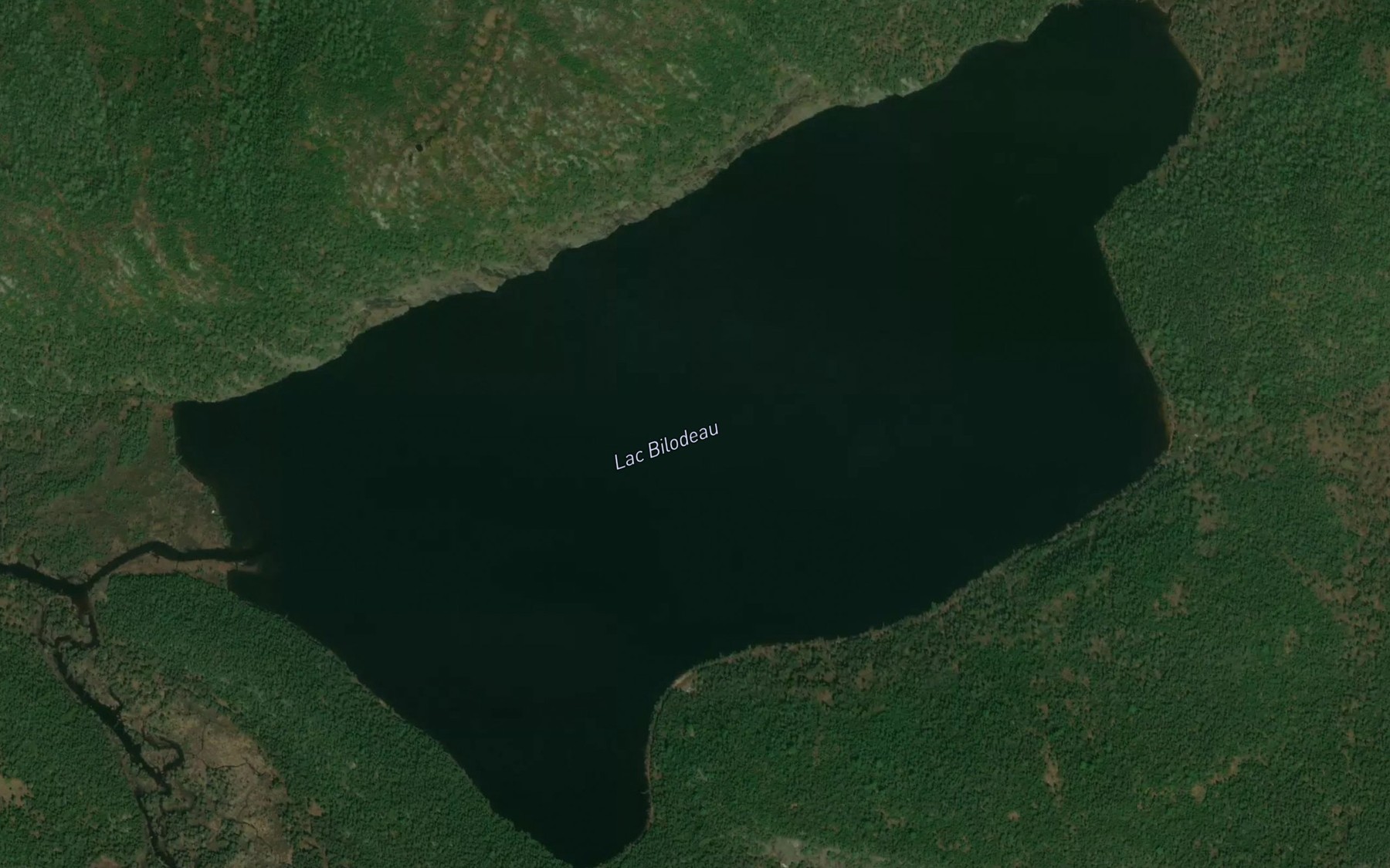 Satellite map of the Lac Bilodeau