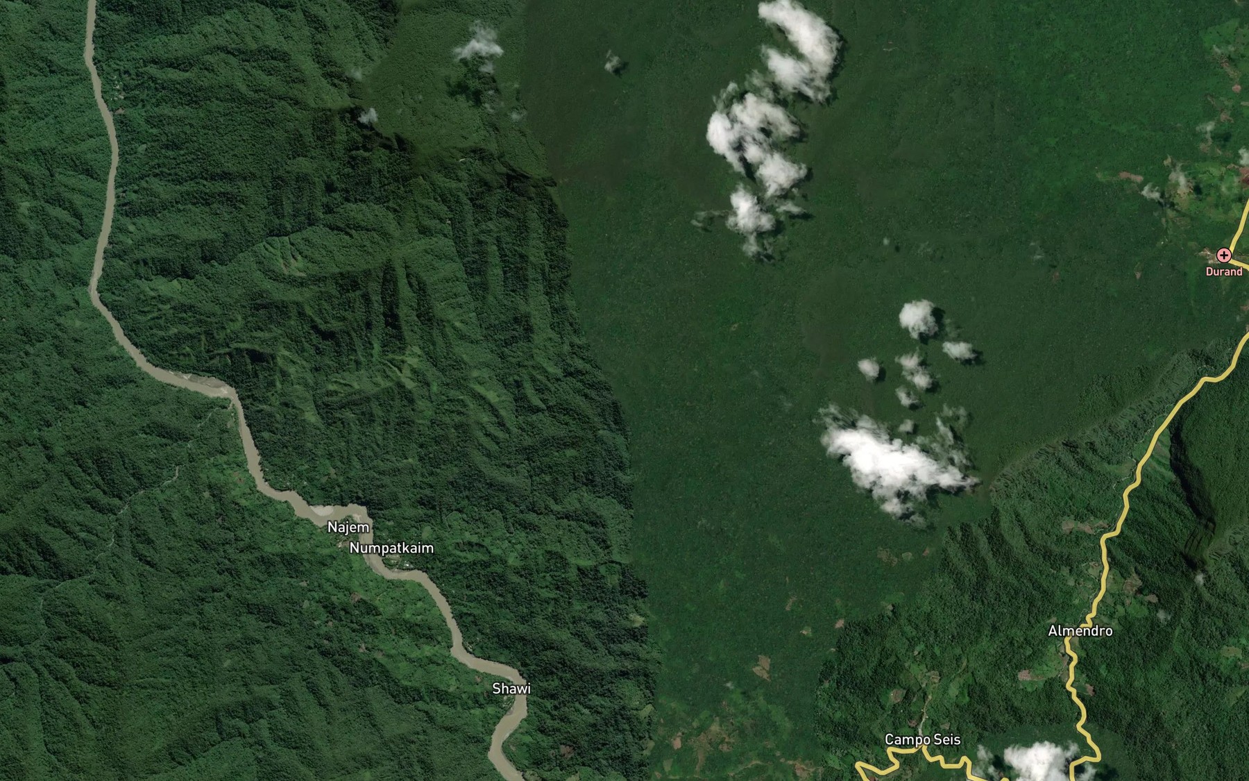 Satellite map of the Cascadas de Mayasito