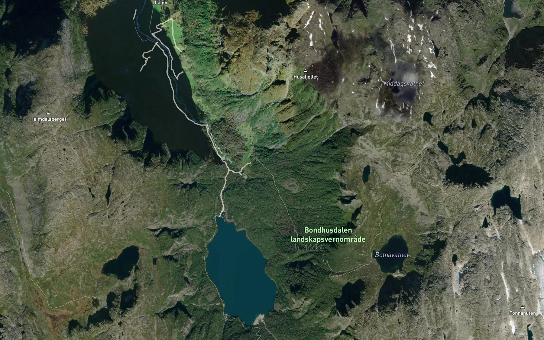 Satellite map of the Almasteinsbekken