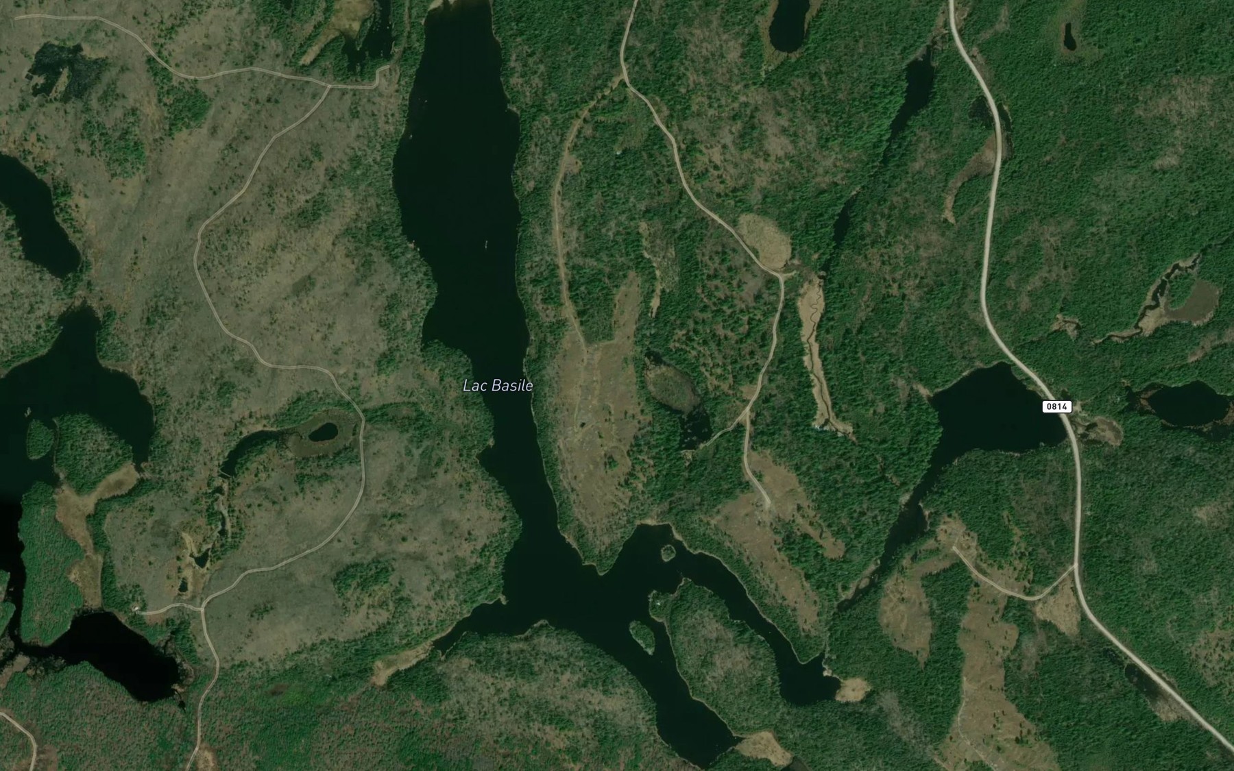 Satellite map of the Lac Basile