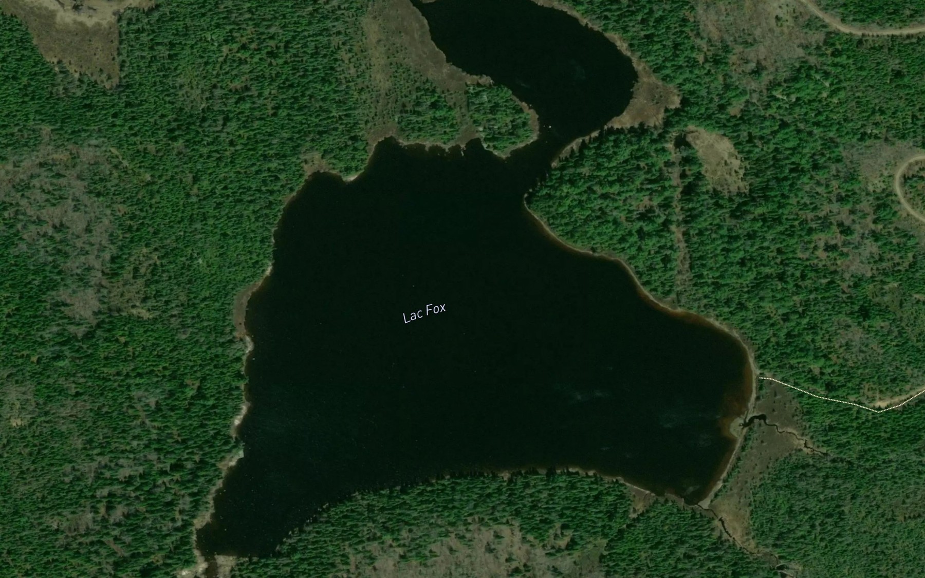 Satellite map of the Lac Fox