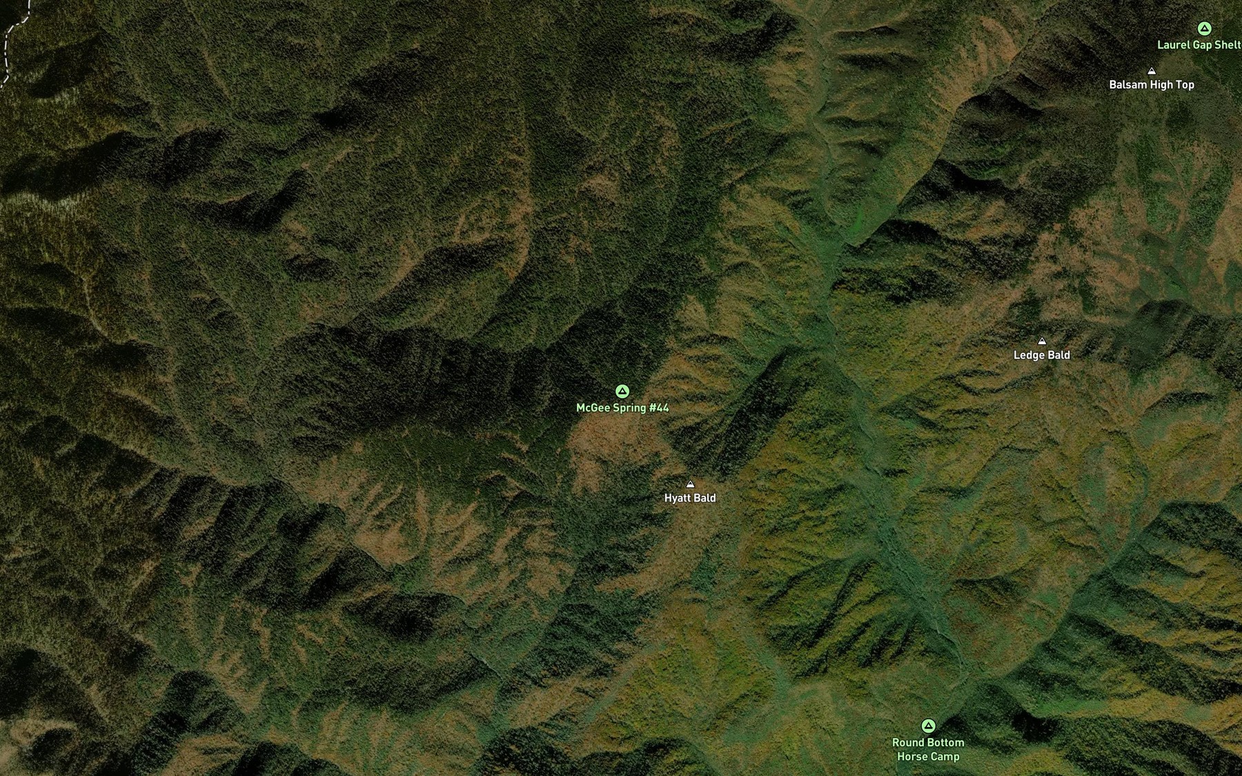 Satellite map of the Mc Gee Spring