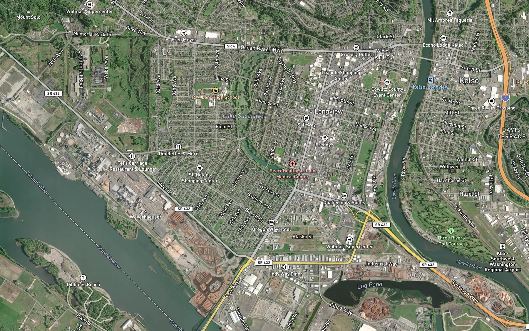 Satellite map of the Spot 1