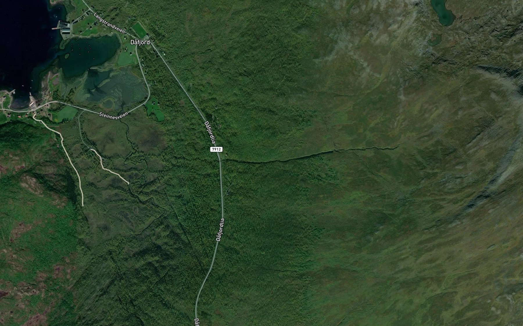 Satellite map of the Skilelva