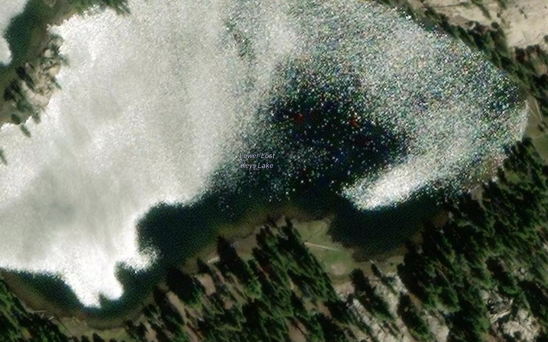 Satellite map of the Lost Keys Lakes