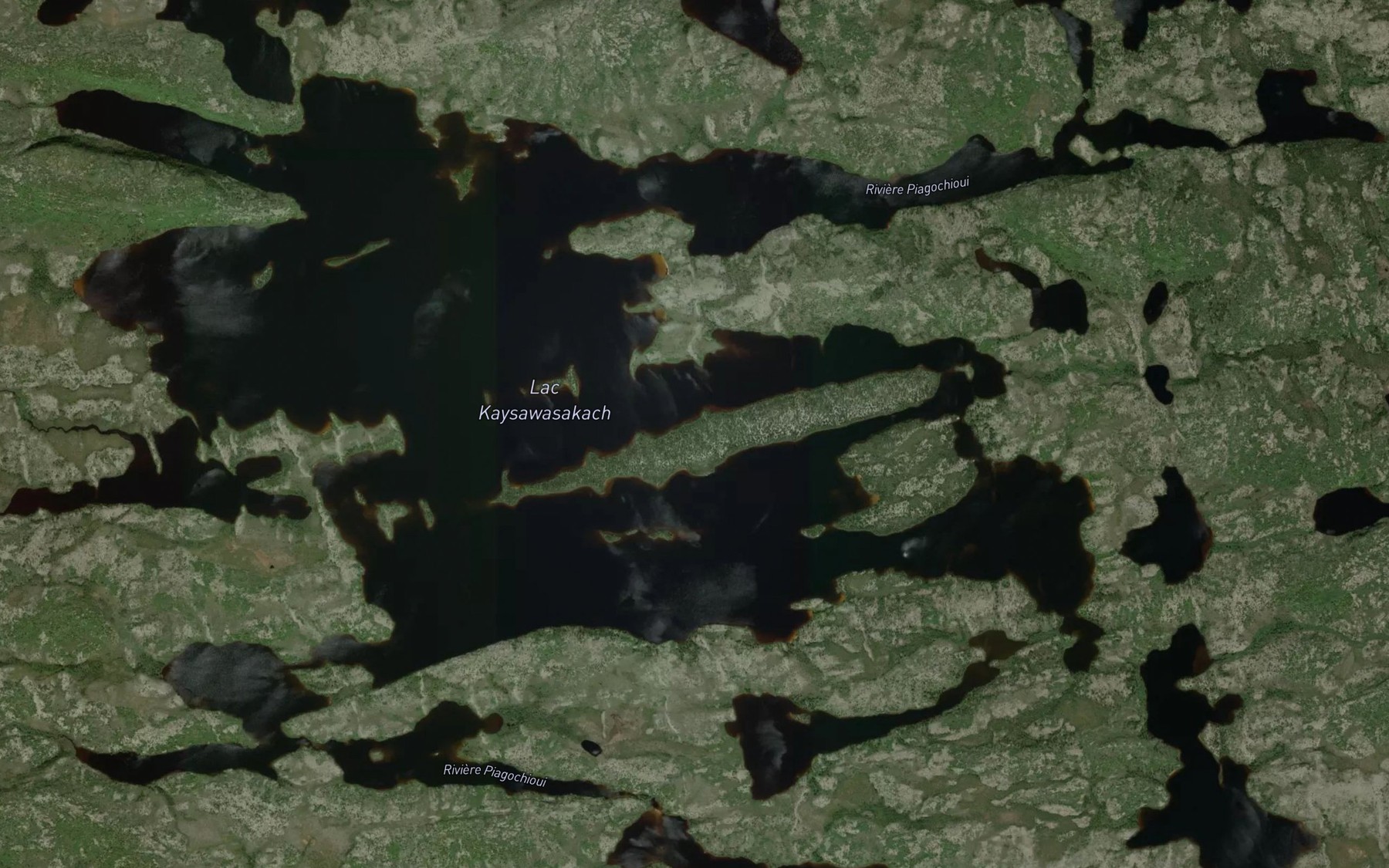 Satellite map of the Lac Kaysawasakach