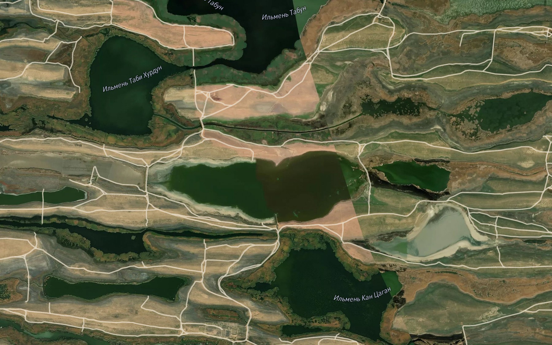 Satellite map of the Il'men' Tsasty
