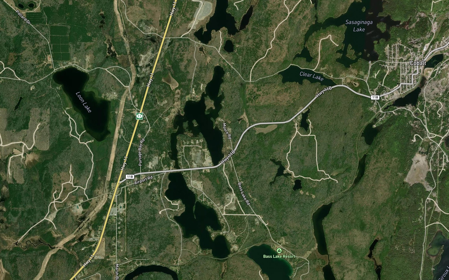 Satellite map of the Lac Gillies