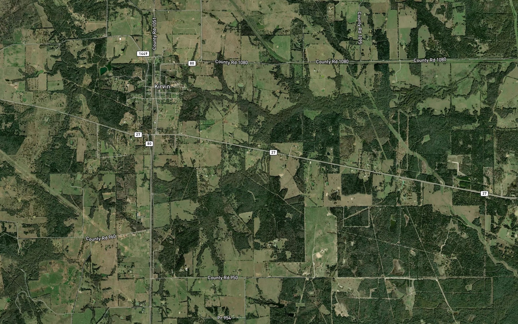 Satellite map of the White Rock Creek