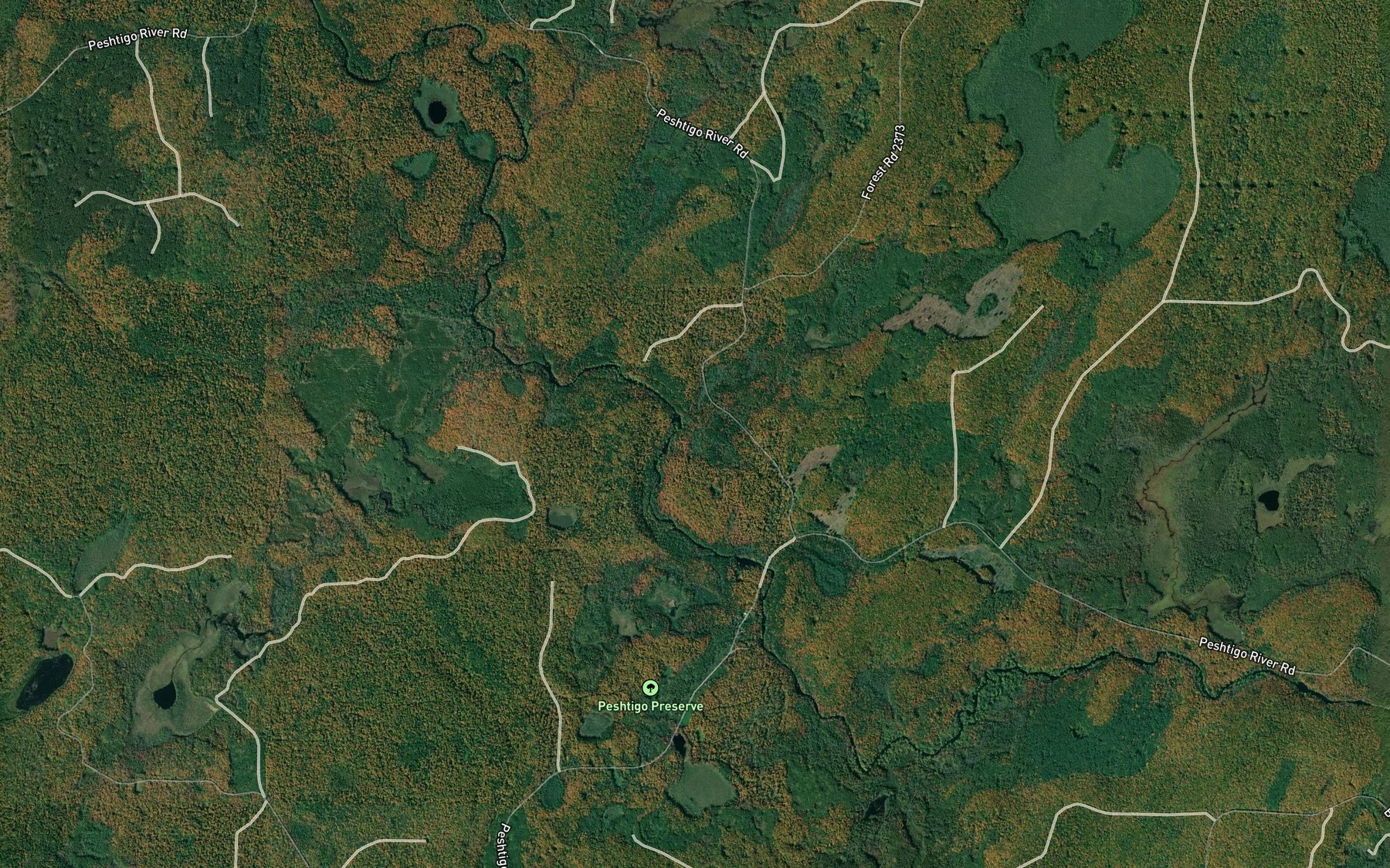 Satellite map of the Coldwater Creek