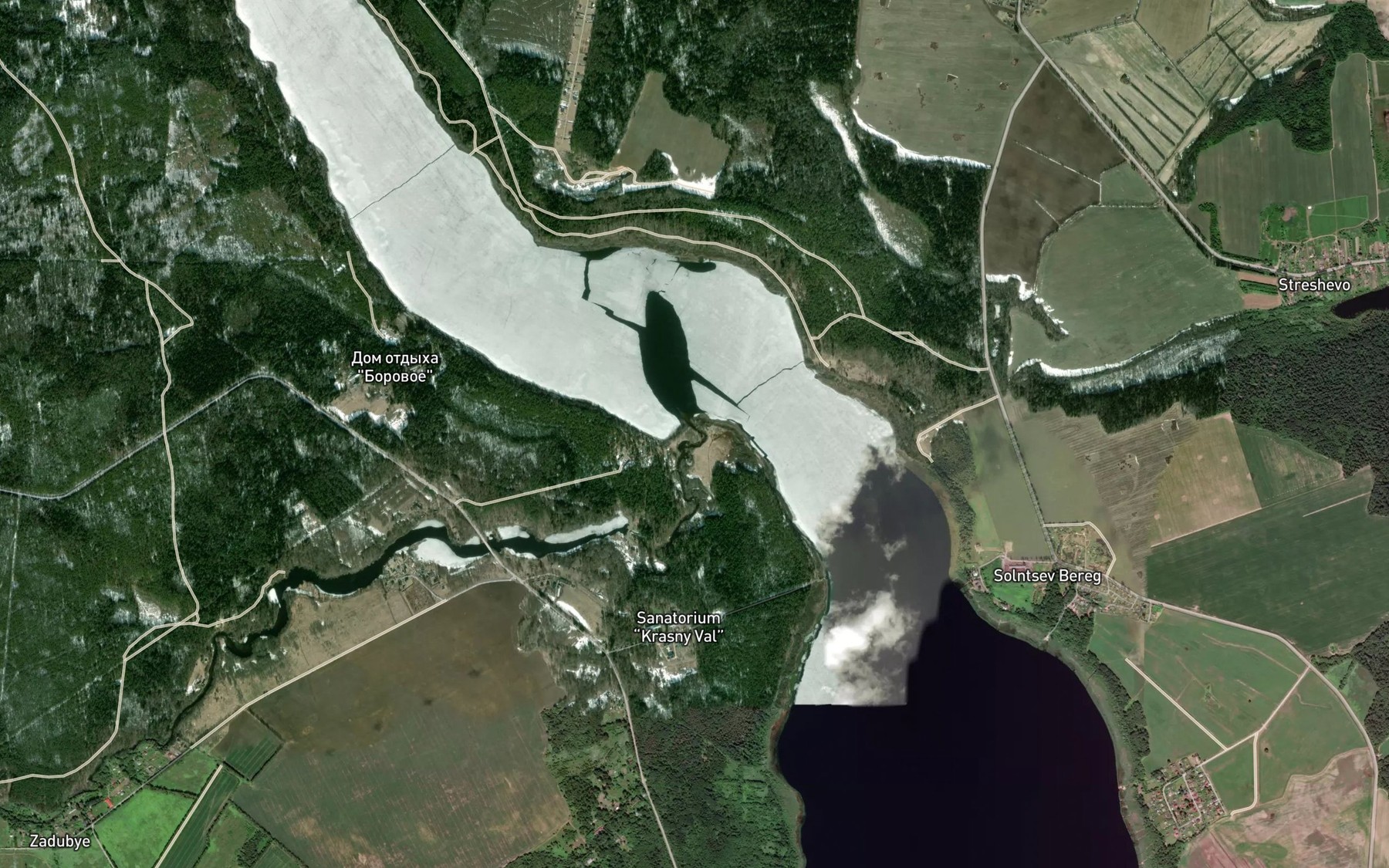 Satellite map of the Bystritsa