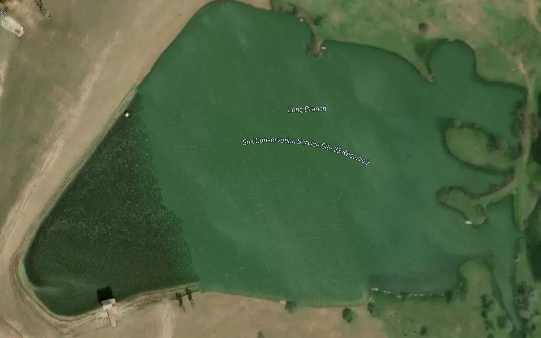 Satellite map of the Soil Conservation Service Site 23 Reservoir