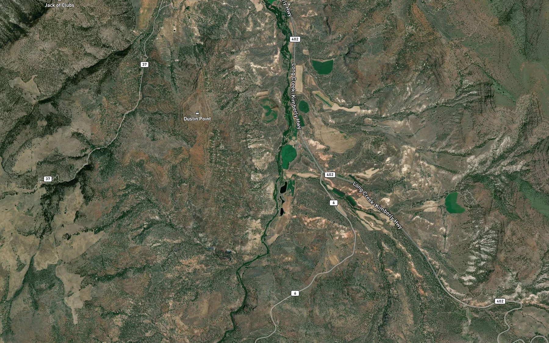 Satellite map of the East Fork Cottonwood Creek