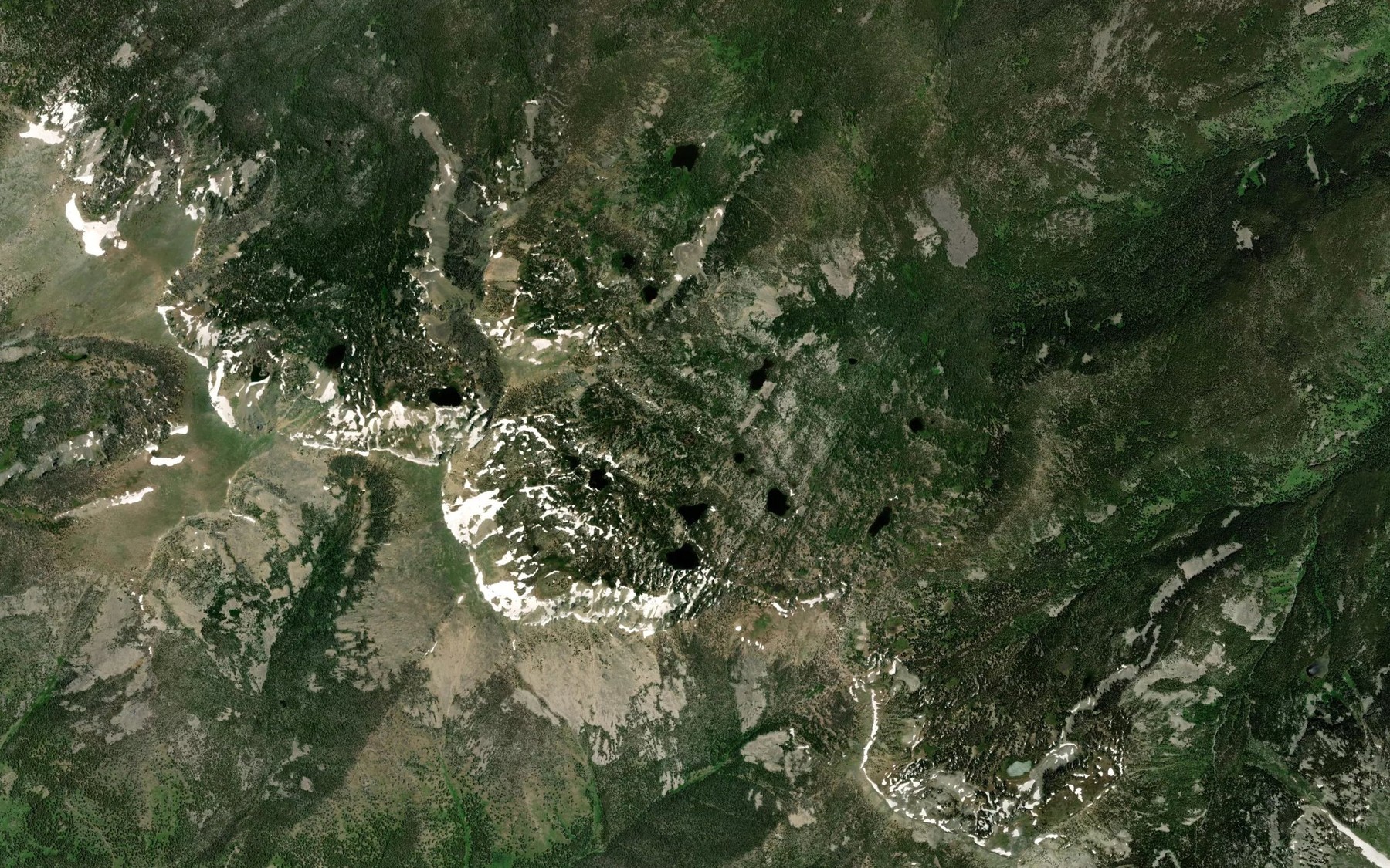 Satellite map of the Second Lower Falls Creek Lake