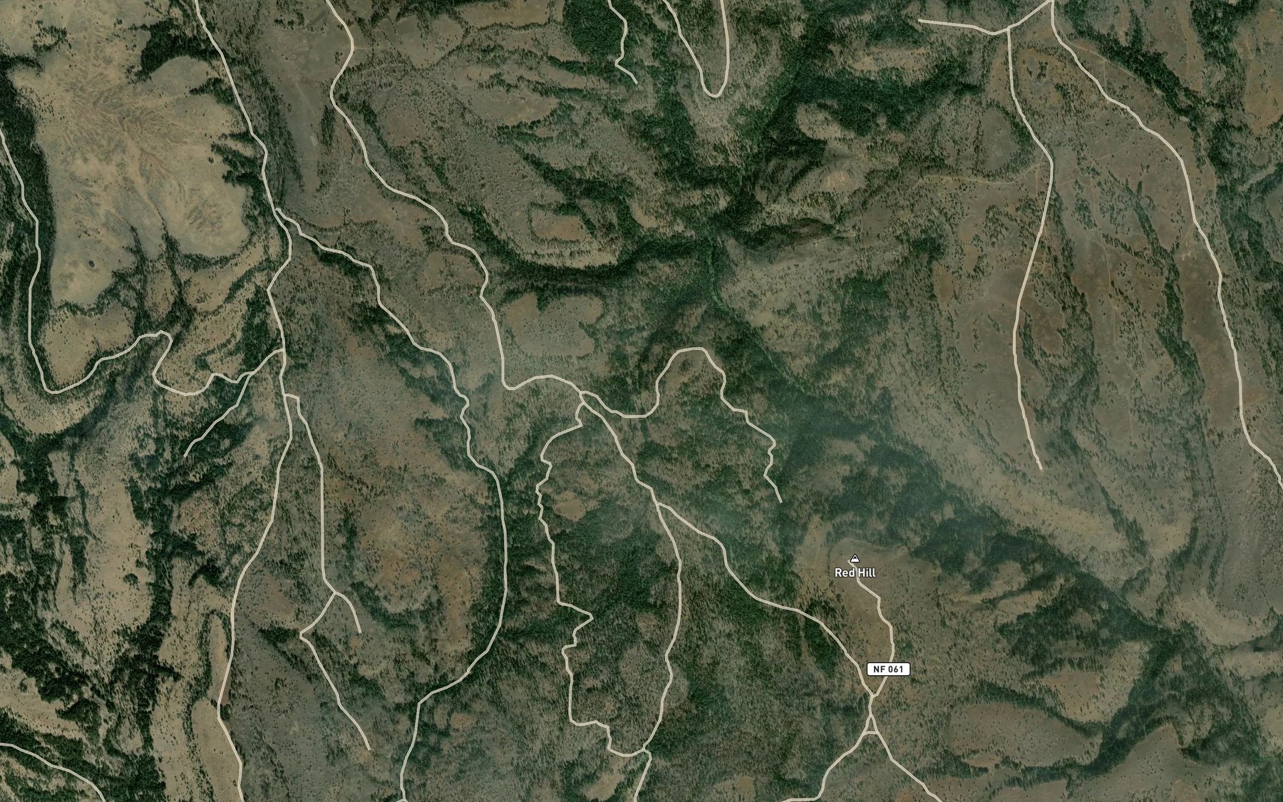 Satellite map of the Nine Top Spring