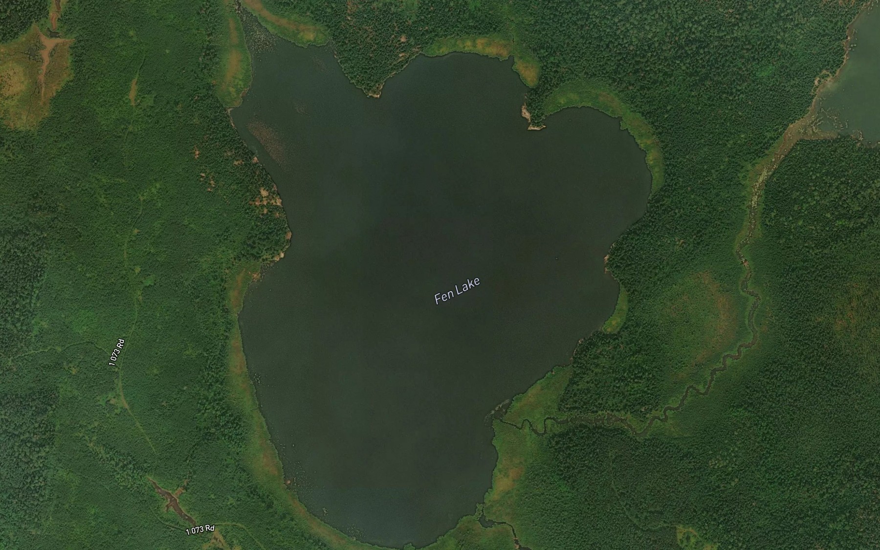 Satellite map of the Fen Lake