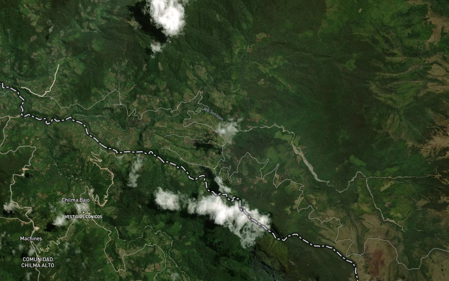 Satellite map of the Quebrada Tallambi