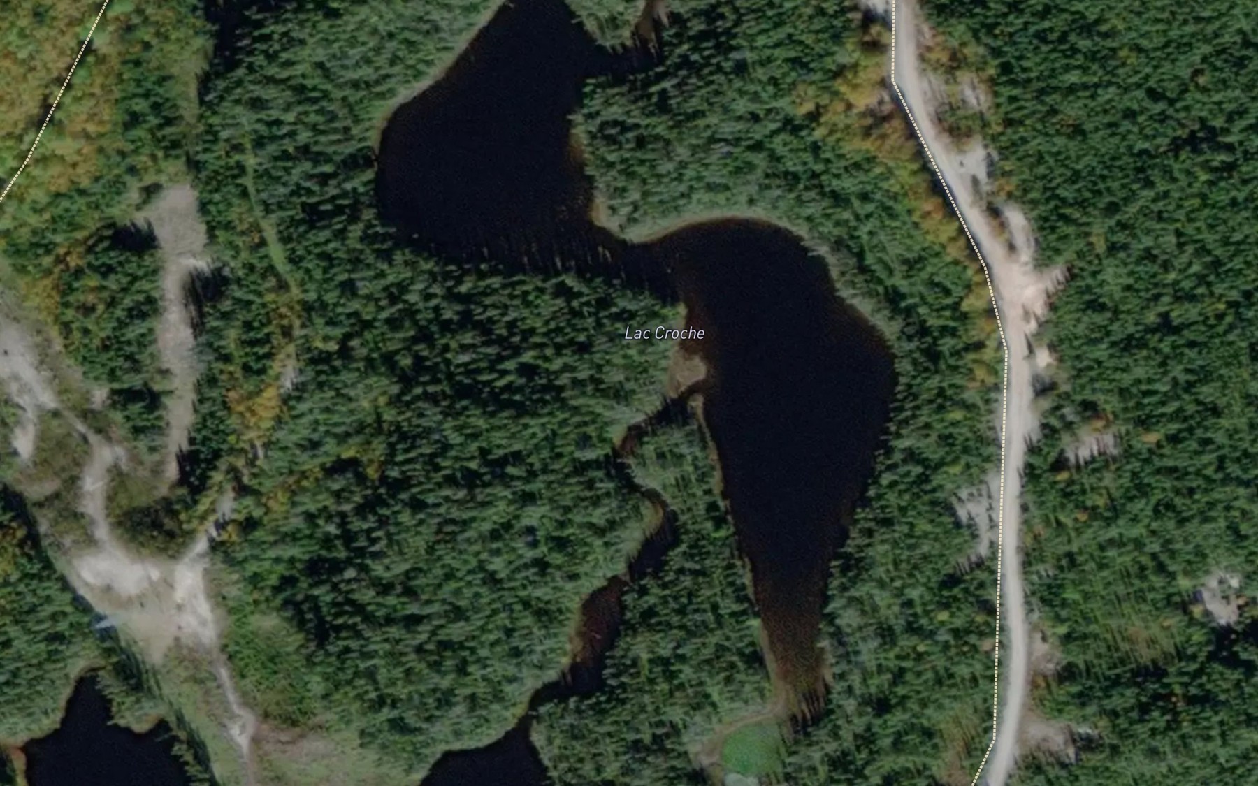 Satellite map of the Lac Croche