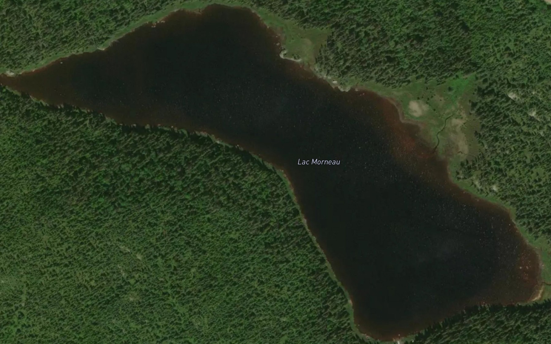Satellite map of the Lac Morneau