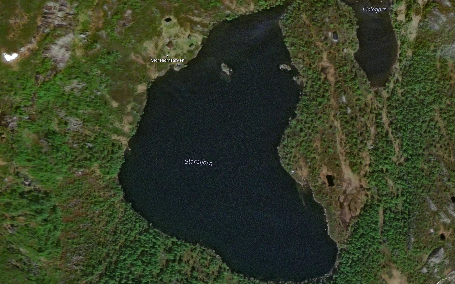 Satellite map of the Storetjonn