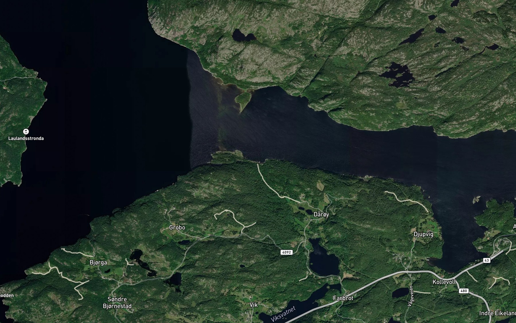 Satellite map of the Dareidstrand