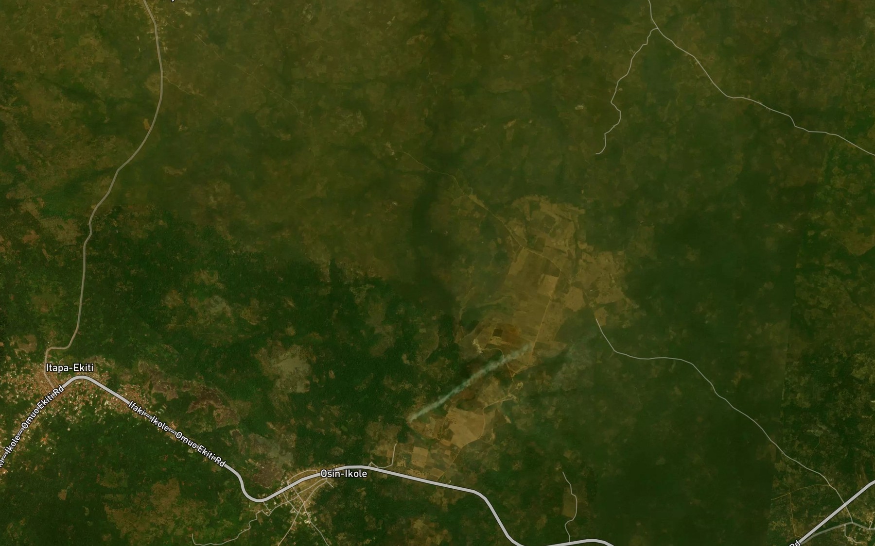 Satellite map of the Omo River