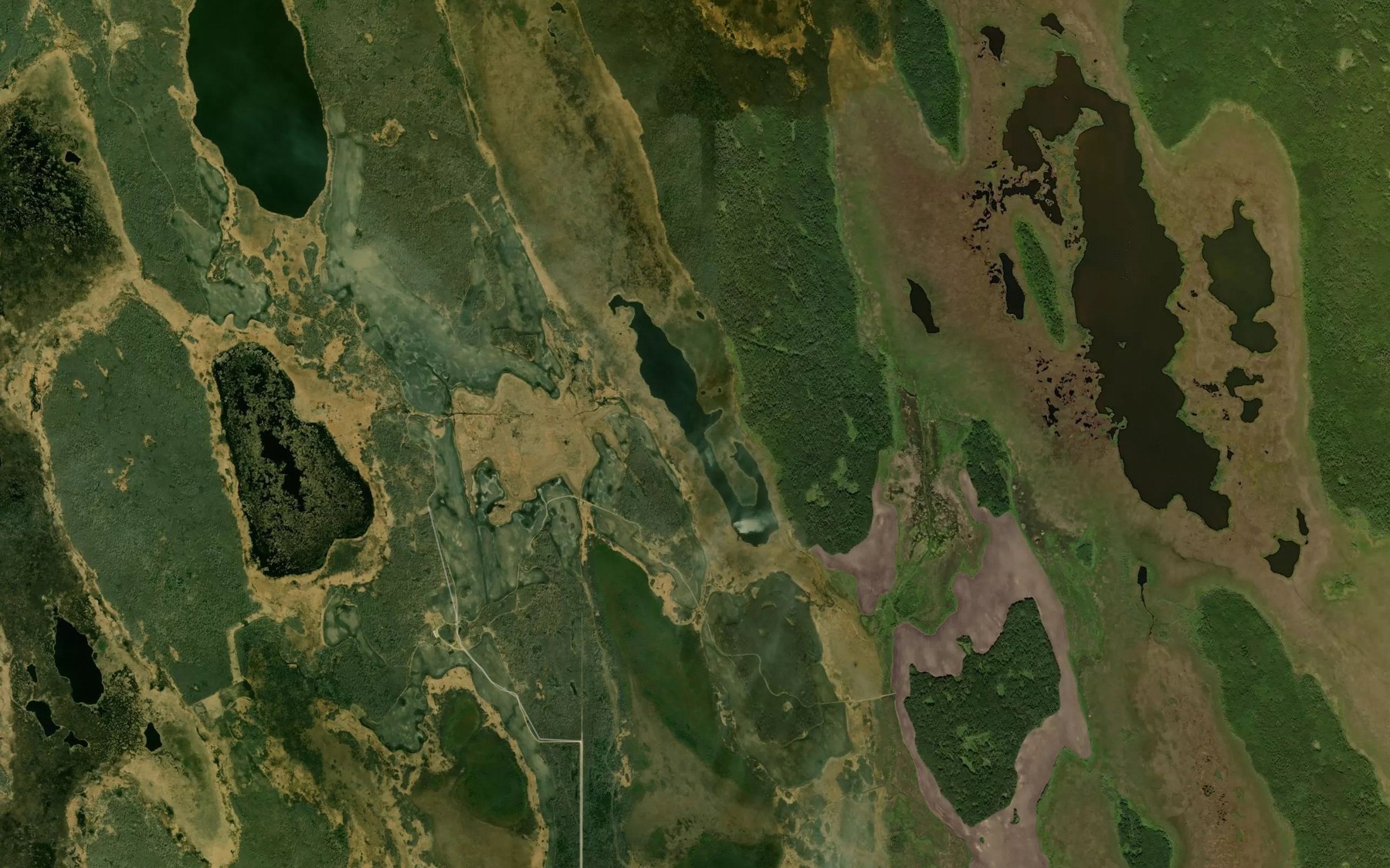 Satellite map of the Hook Lake