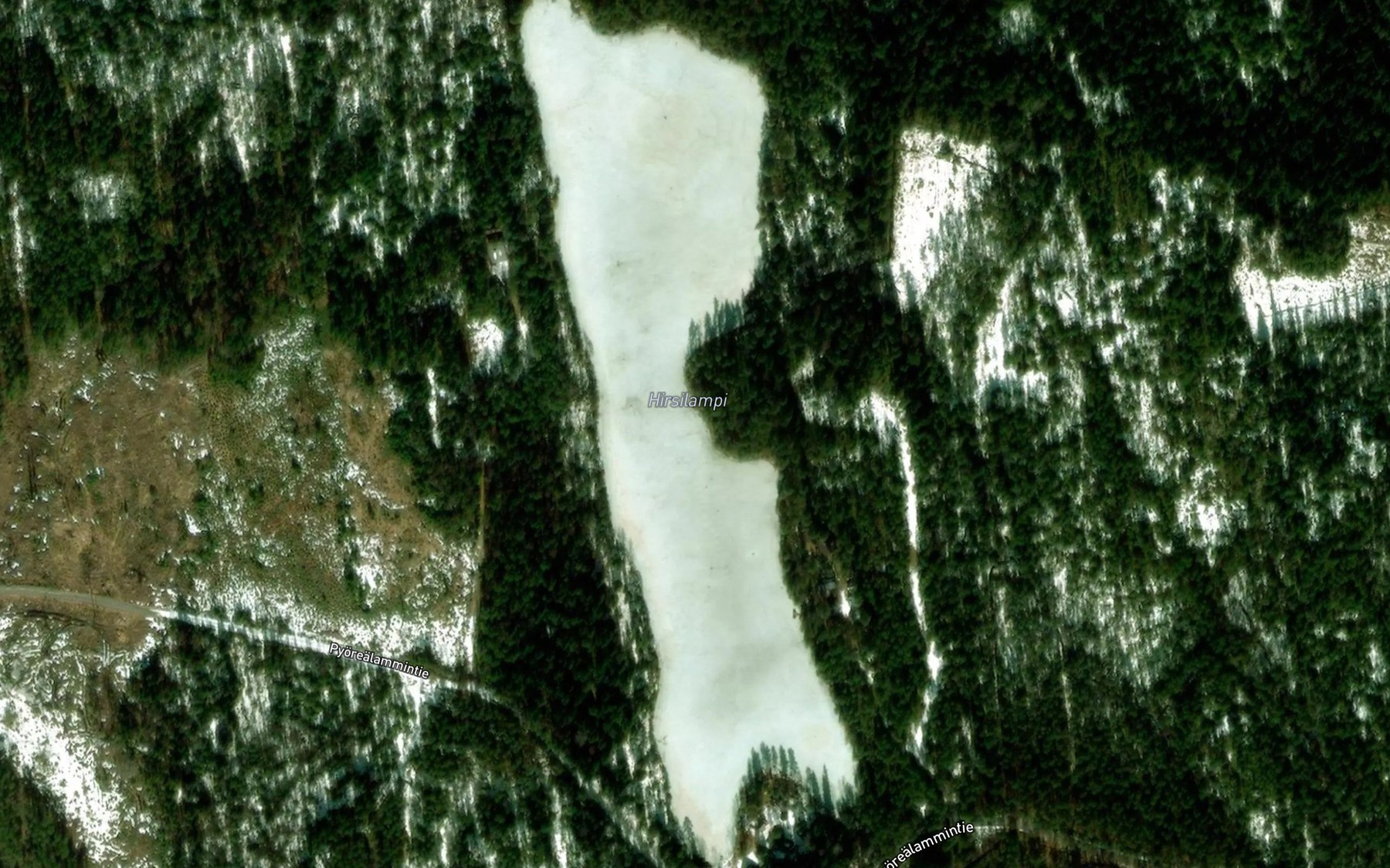 Satellite map of the Hirsilampi