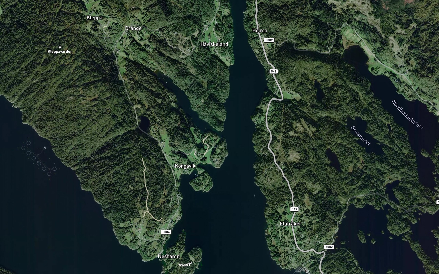 Satellite map of the Gronevika