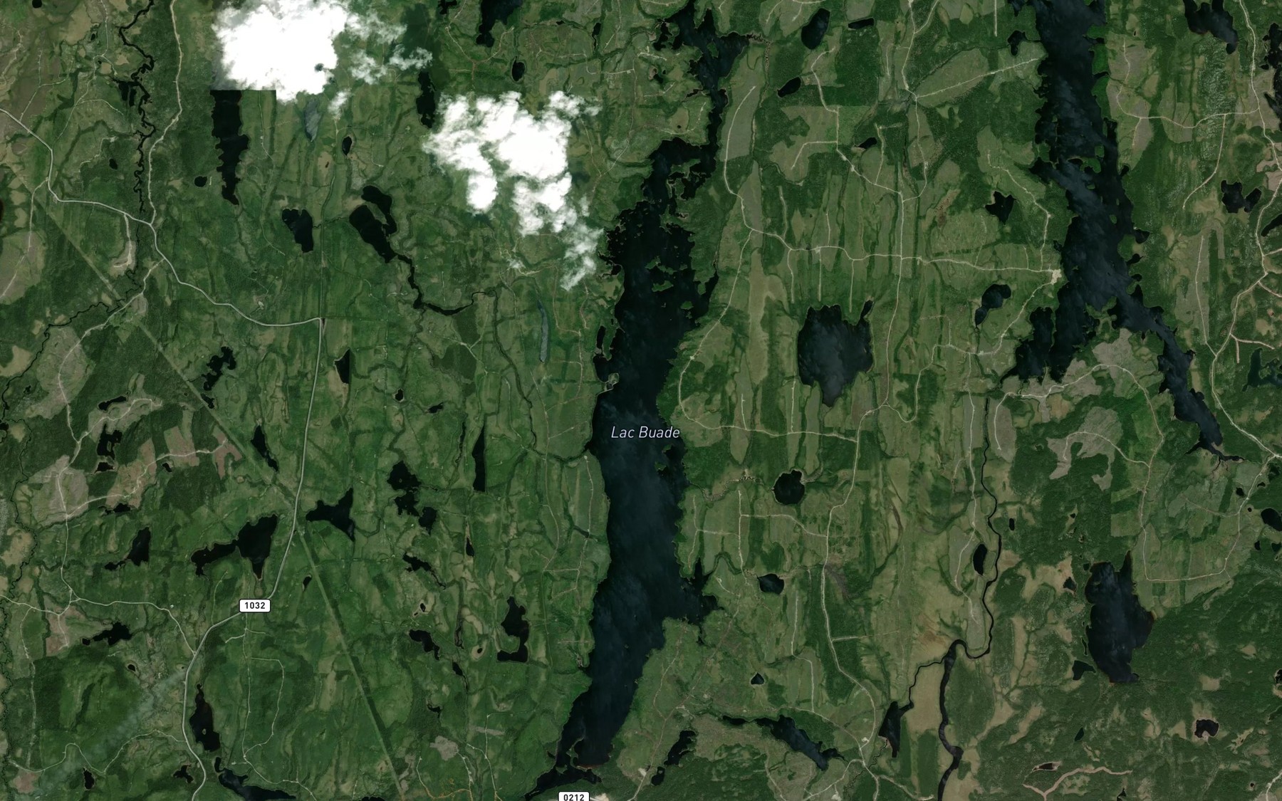 Satellite map of the Lac Buade