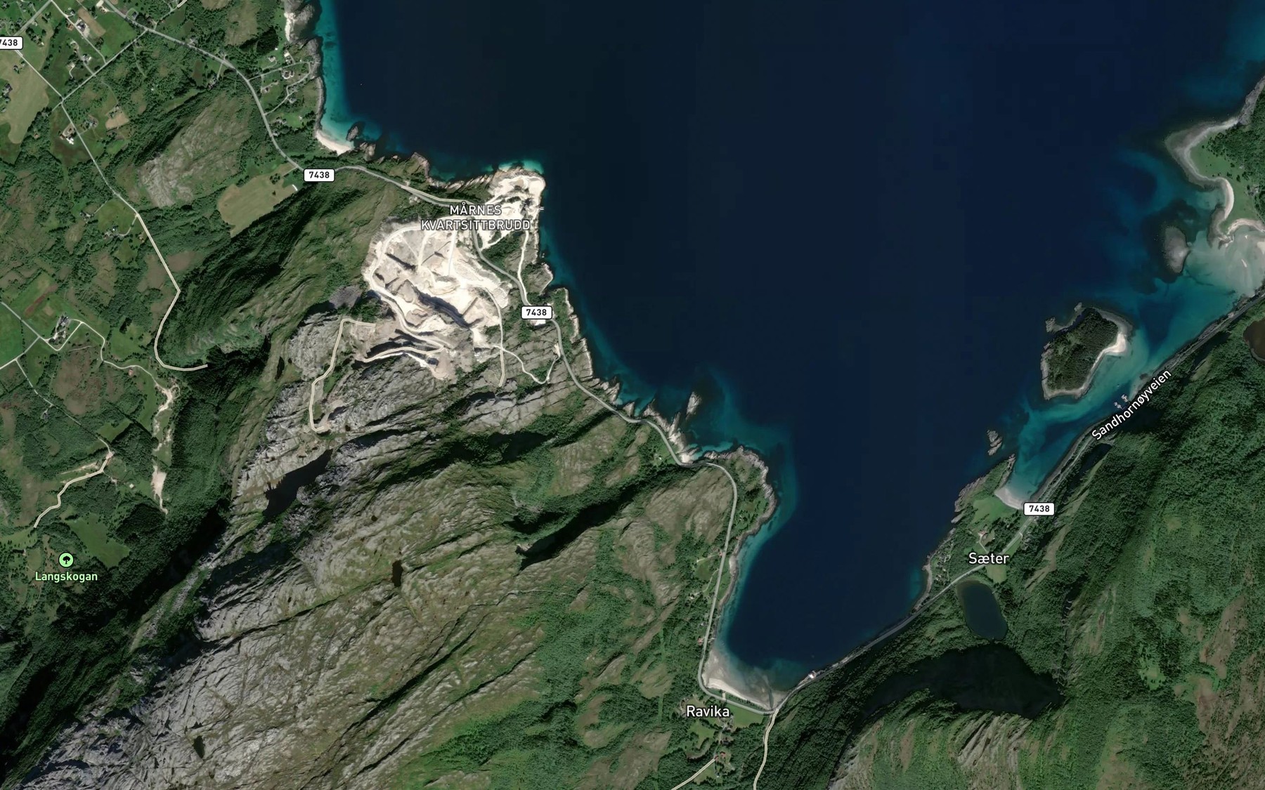 Satellite map of the Dalvika