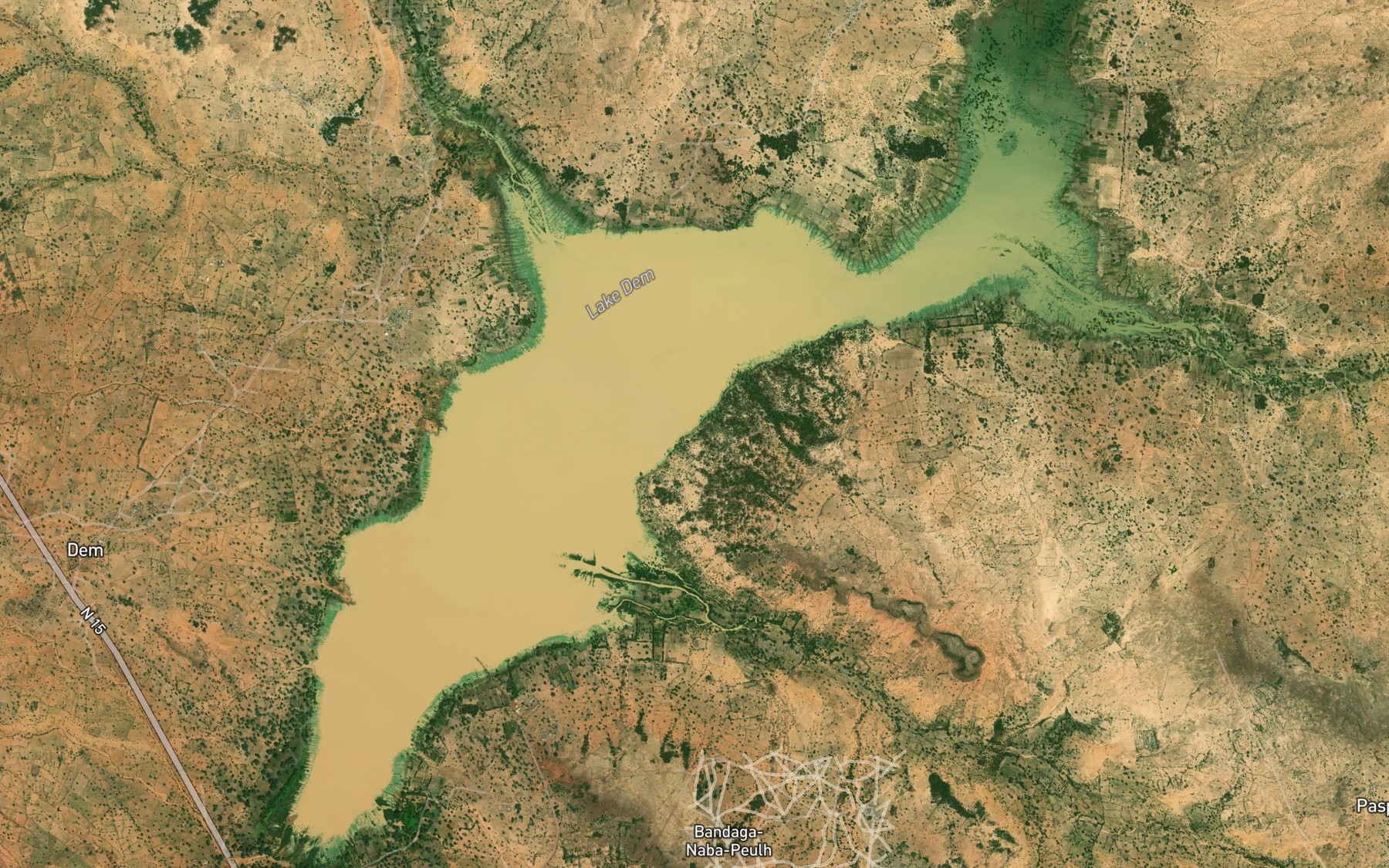 Satellite map of the Lac de Dem
