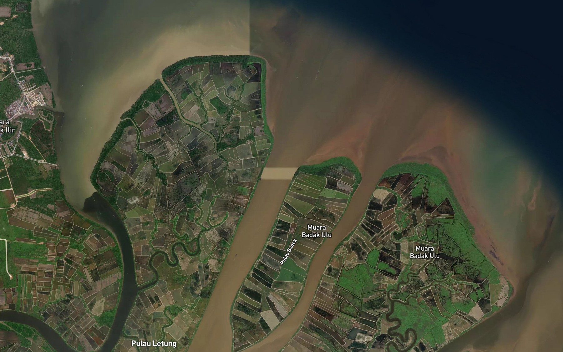 Satellite map of the Sungai Muaraberu