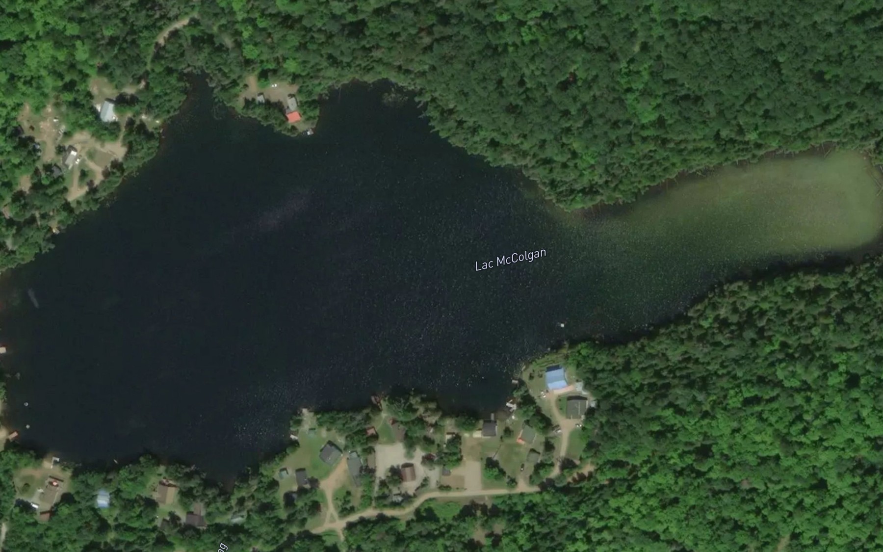 Satellite map of the Lac McColgan