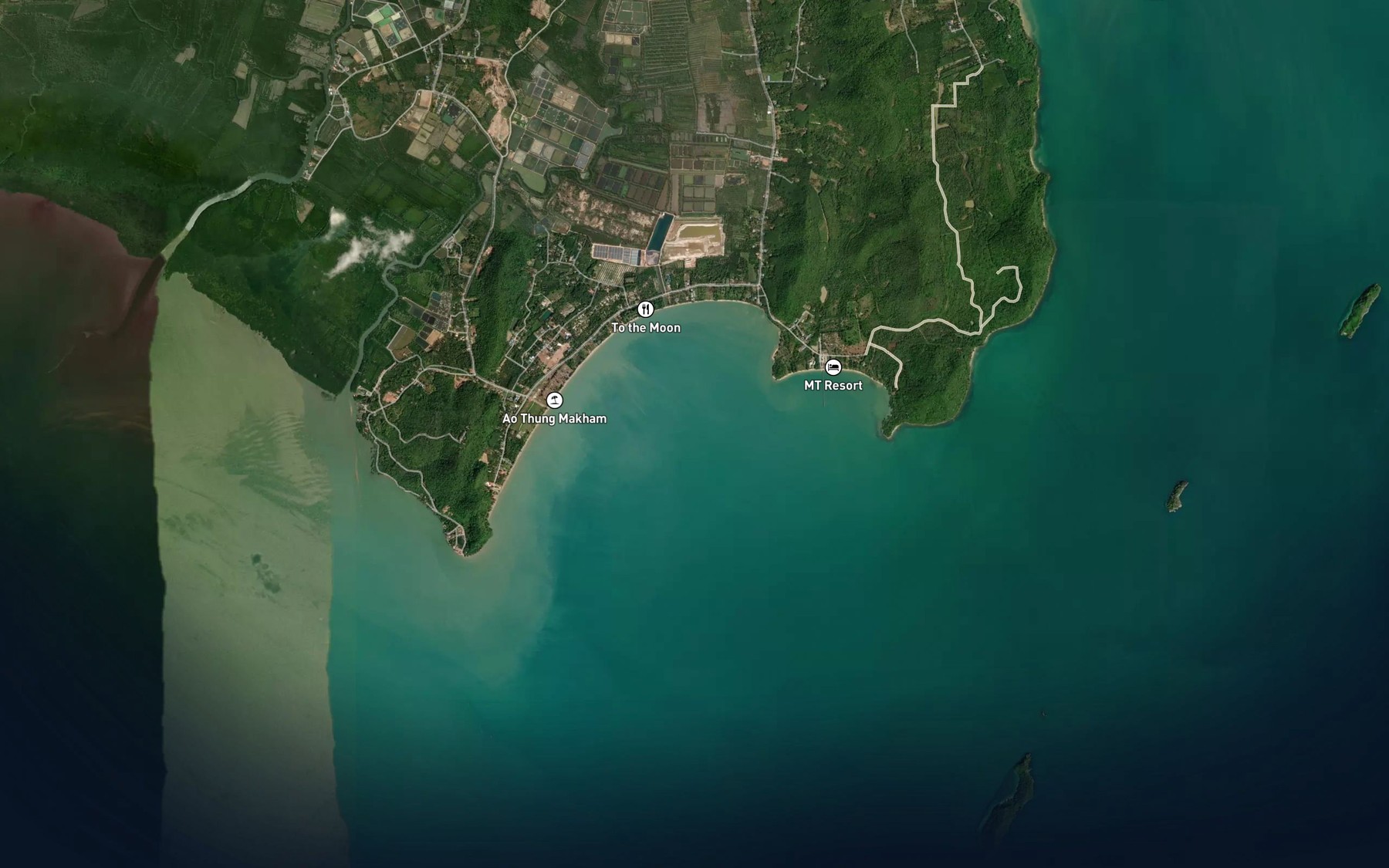 Satellite map of the Ao Thung Kham Yai