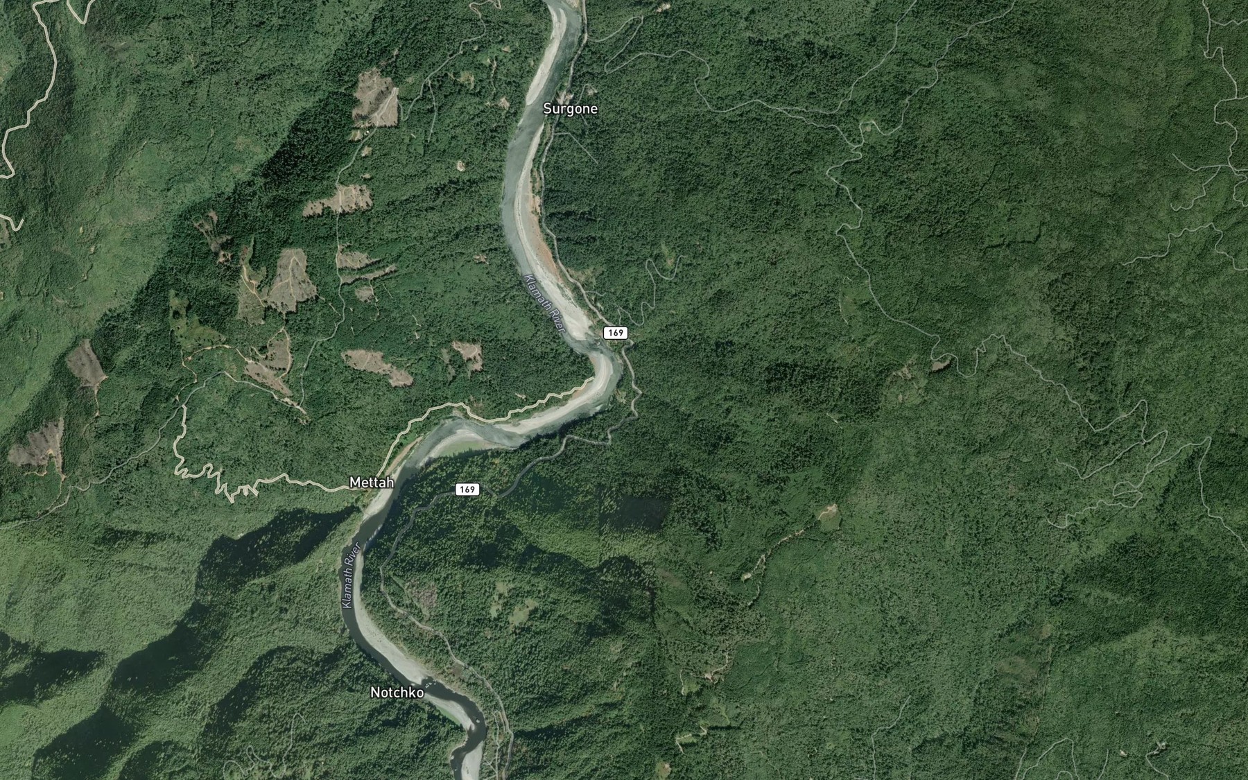 Satellite map of the Ha Amar Creek